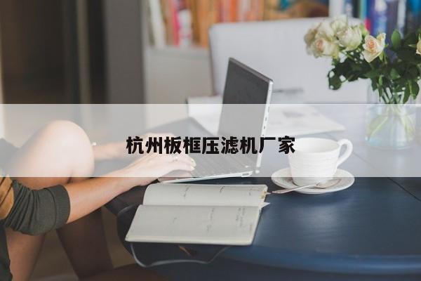 杭州板框压滤机厂家
