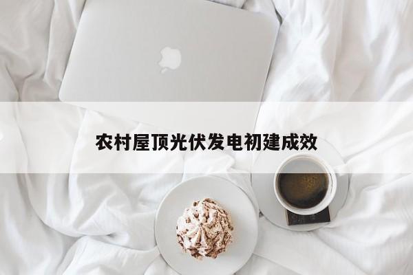 农村屋顶光伏发电初建成效